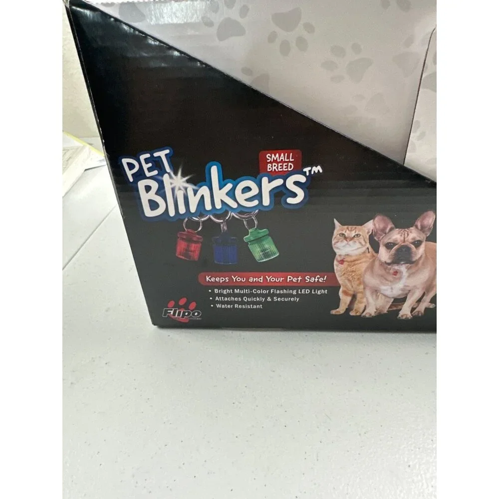 Pet Blinker Large Breed Safety Light Flashes Jade & Blue For Large Dog Collars